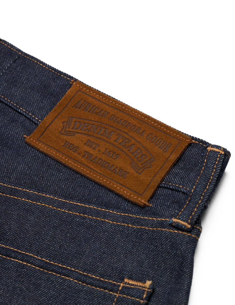 Baggy Selvedge Cotton Wreath Denim Jeans