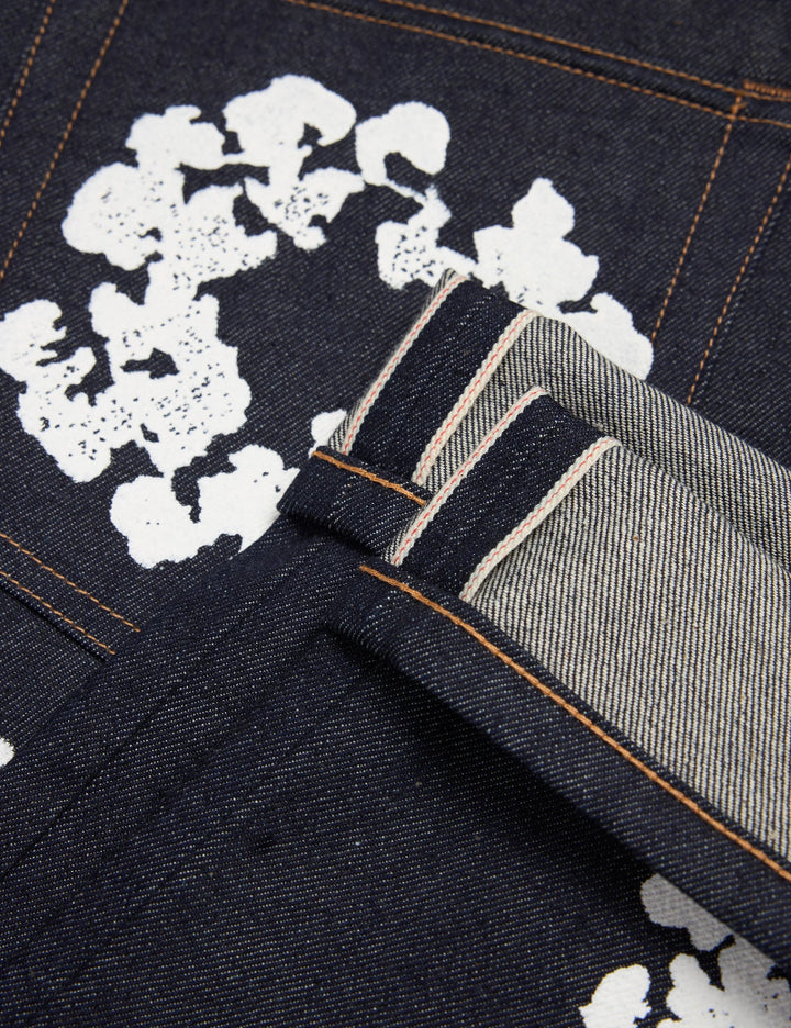 Baggy Selvedge Cotton Wreath Denim Jeans