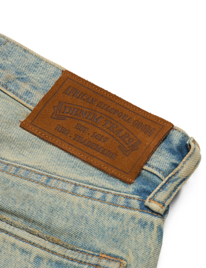 Baggy Cotton Wreath Denim Jeans