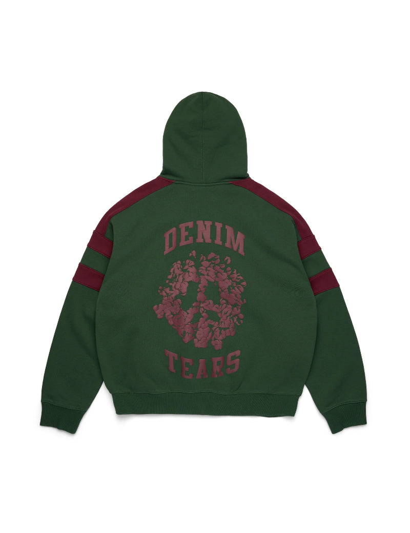 "Denim U" Paneled Zip Hoodie