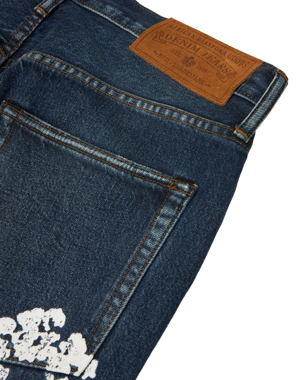 Baggy Cotton Wreath Denim Jeans