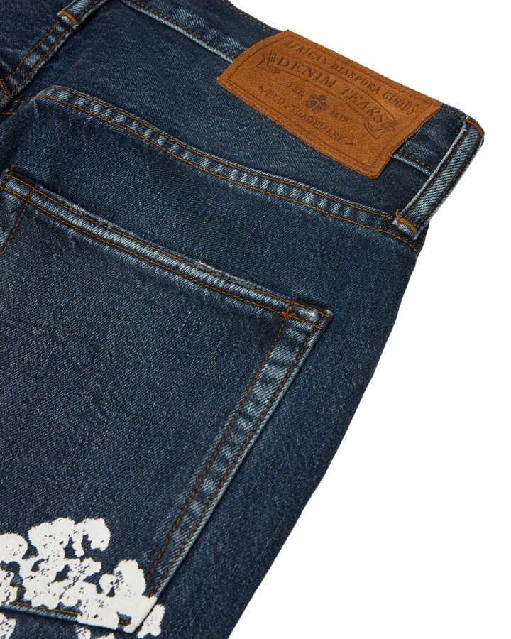 Baggy Cotton Wreath Denim Jeans