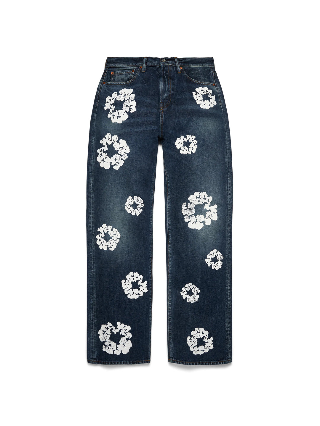 Baggy Cotton Wreath Denim Jeans