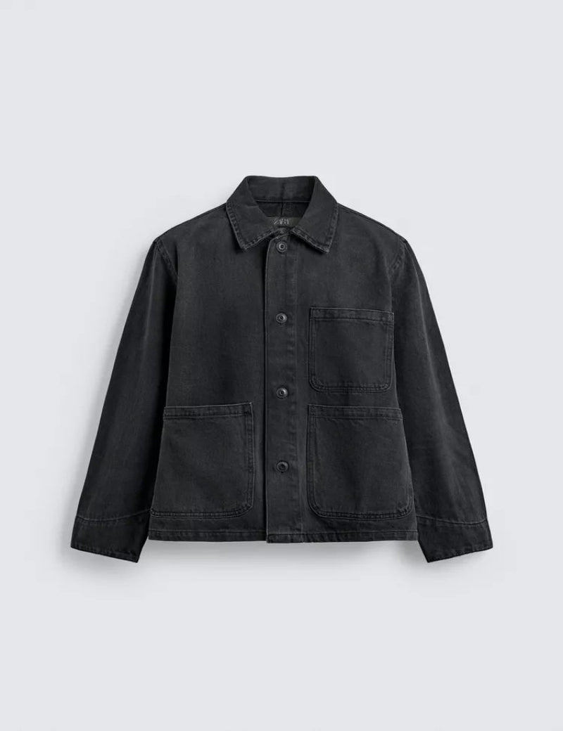 Washed Denim Chore Jacket
