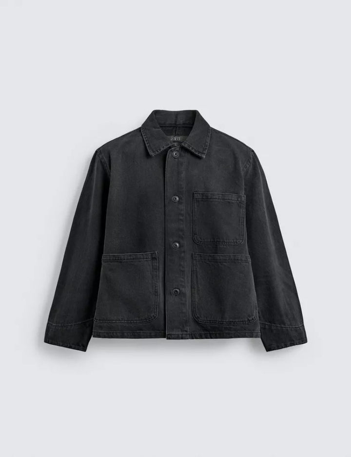 Washed Denim Chore Jacket