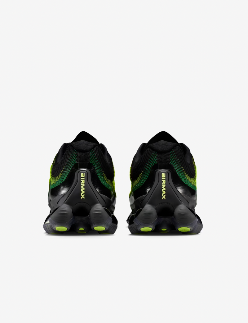 Black and green athletic shoes with 'Birnam' branding on a white background