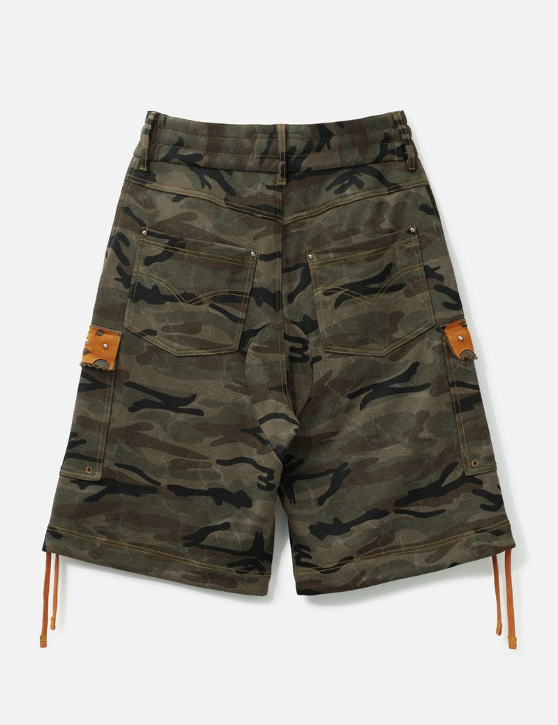 Plateau Studio: Camo Studded Cargo Shorts