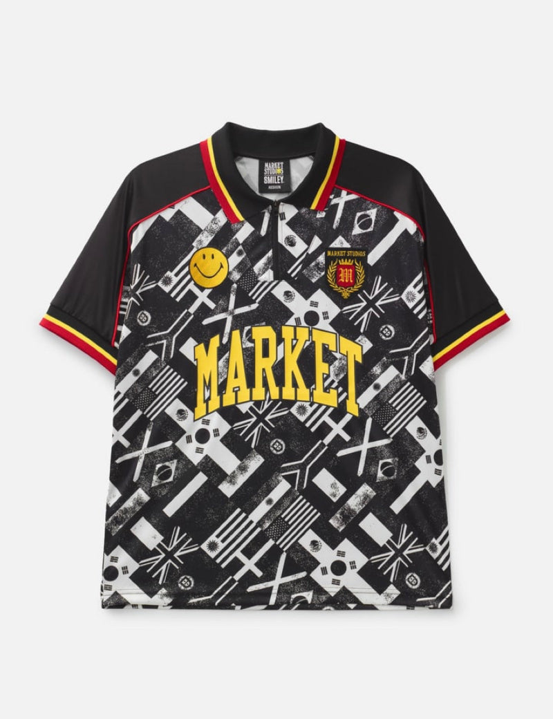 Smiley International Flags soccer Jersey Shirt