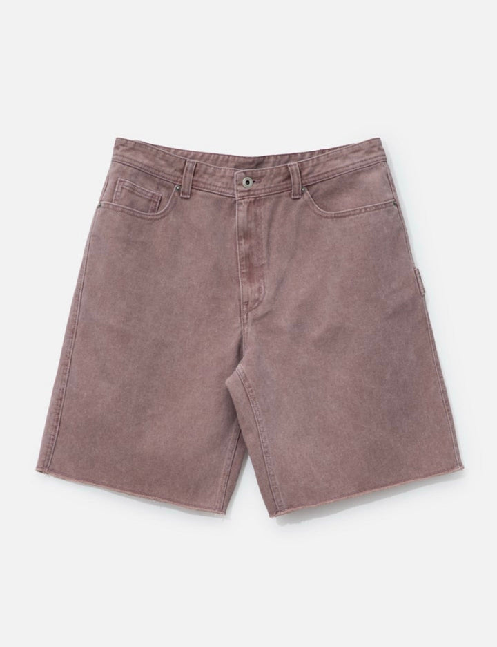 Washed Cutoff Denim Shorts
