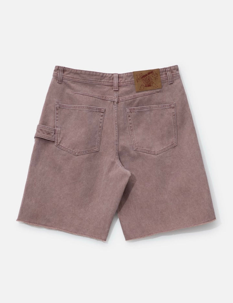 Washed Cutoff Denim Shorts