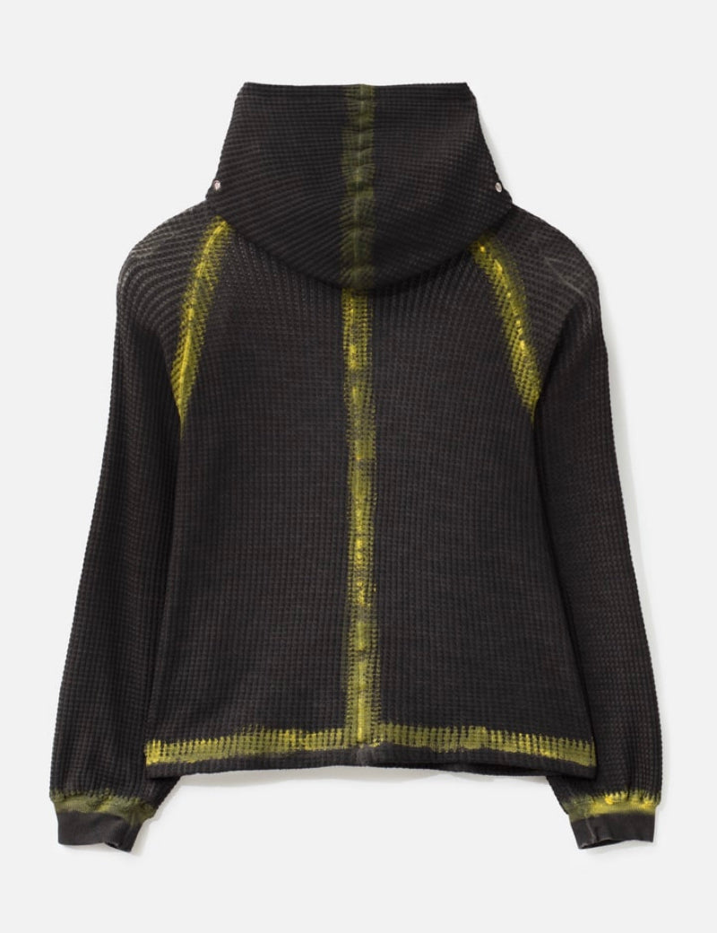 Bulk Shoulder Painted Line Waffle Hoodie