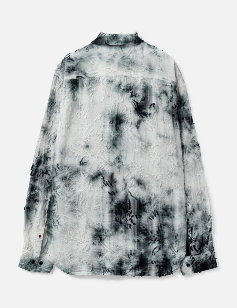 Tie-Dye Check Regular Shirt