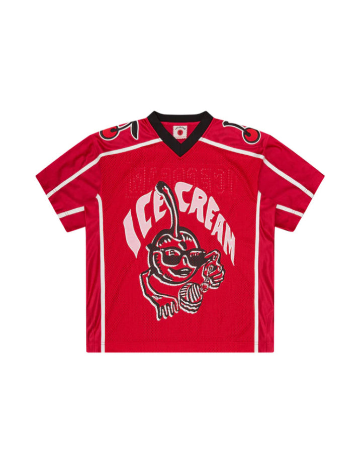"Cherry" Mesh Football Jersey