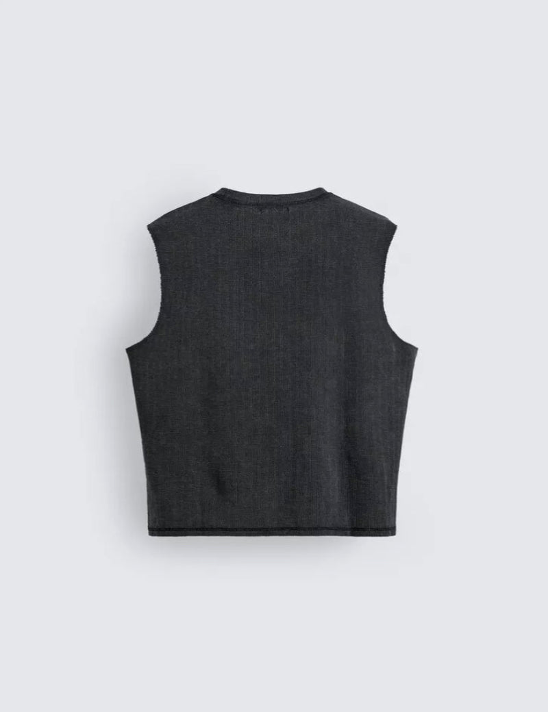 Distressed Smoke-Graphic Muscle Tee