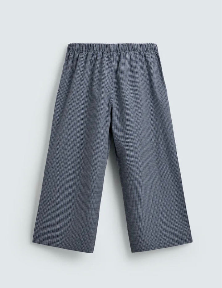 Multi-Patch Gingham Relaxed Trousers