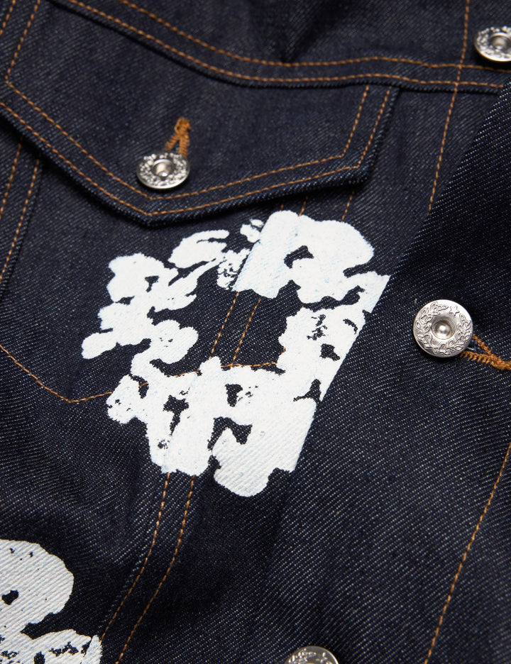 Cotton Wreath Denim Jacket Selvedge