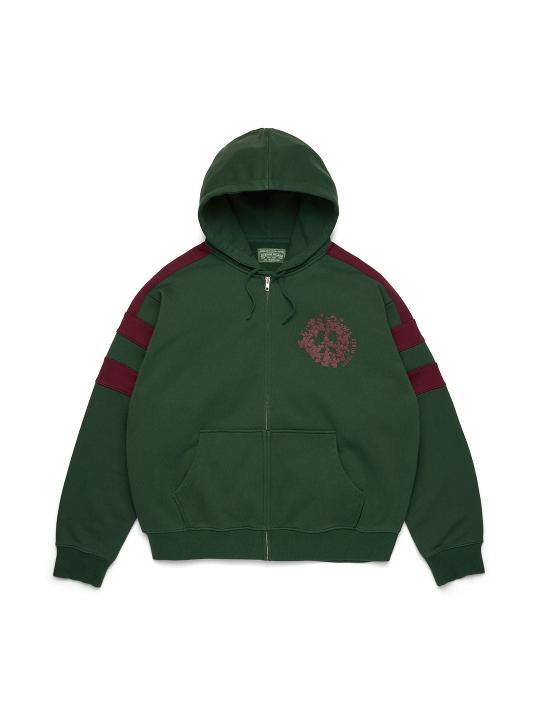 "Denim U" Paneled Zip Hoodie