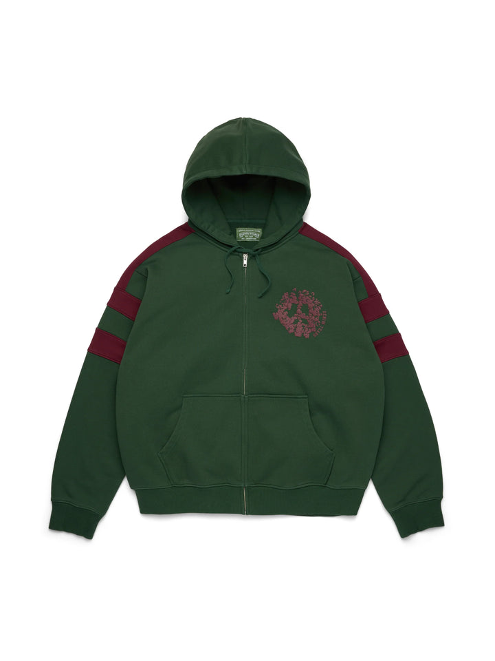 "Denim U" Paneled Zip Hoodie